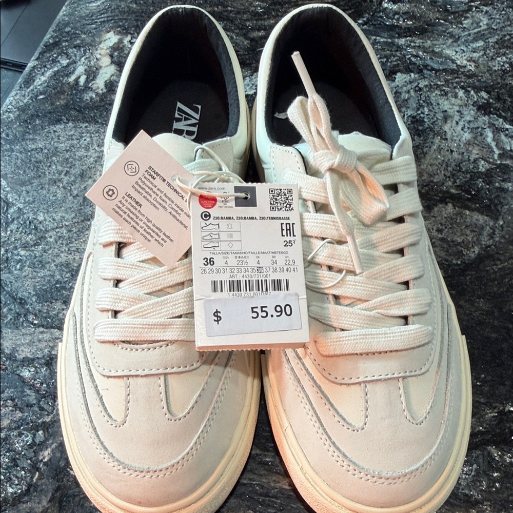 Zara Kids Cream Sneakers